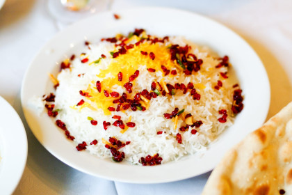 Spiced Pomegranate Rice | Topoli Cardiff
